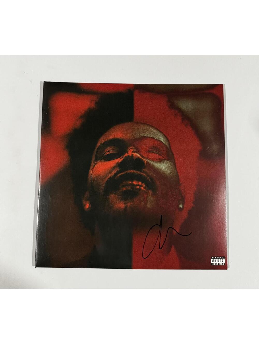 The Weeknd After Hours Deluxe 2LP Signed Clear Red Splatter